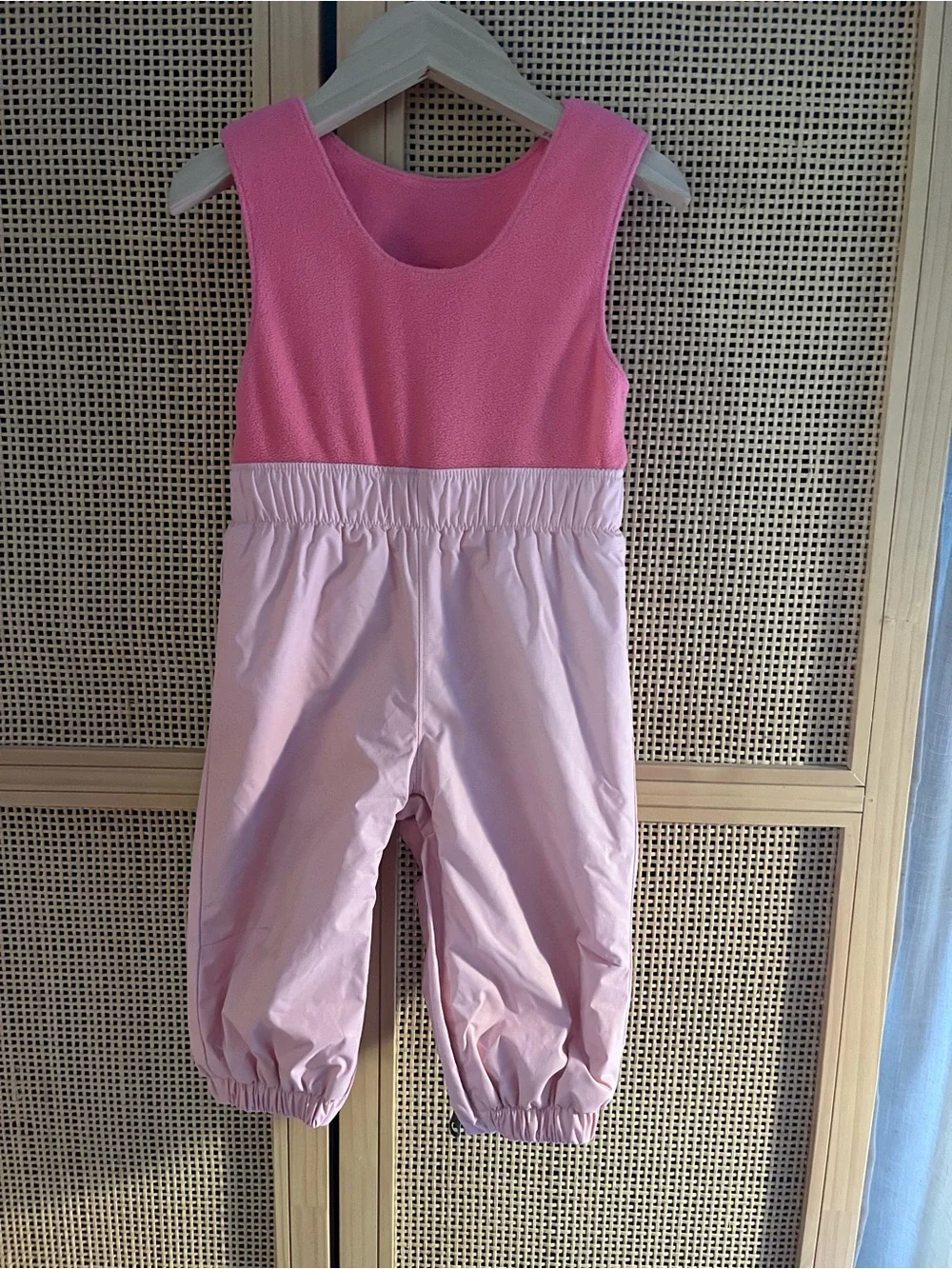 Columbia 12-18M Pink Two-Tone Kids Waterproof & Fleece Overalls